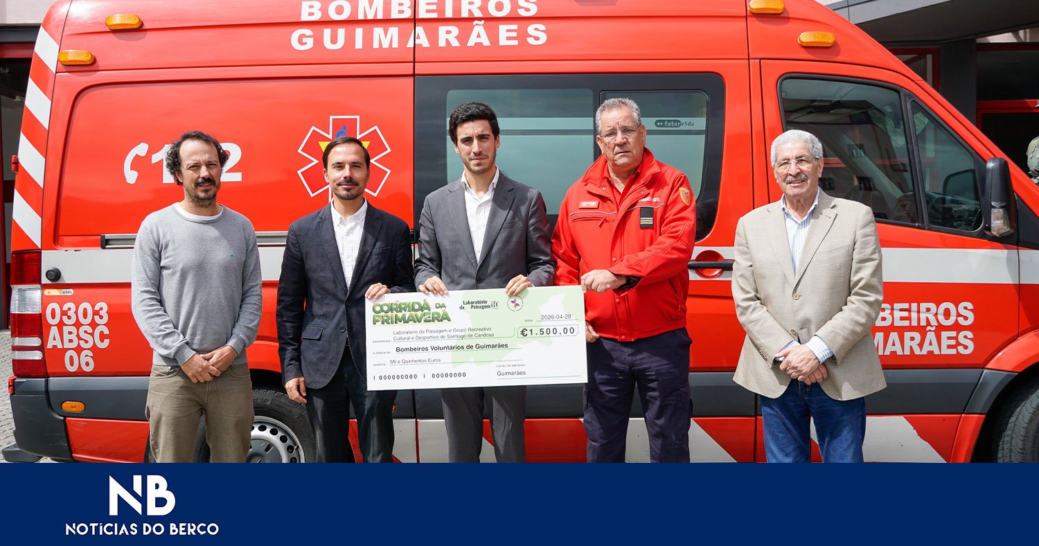 Os Bombeiros Voluntários de Guimarães receberam valor angariado na Corrida da Primavera